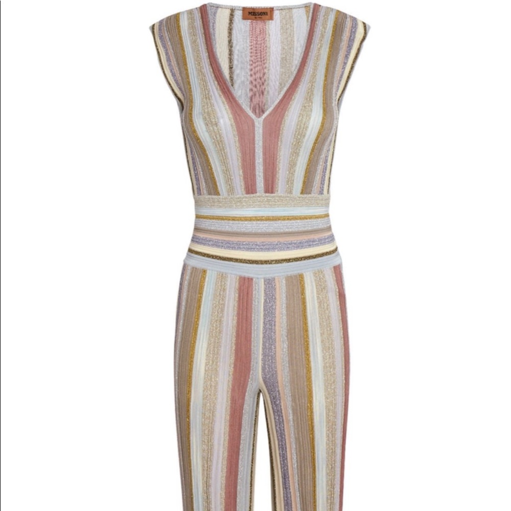 Missoni striped knit jumpsuit
